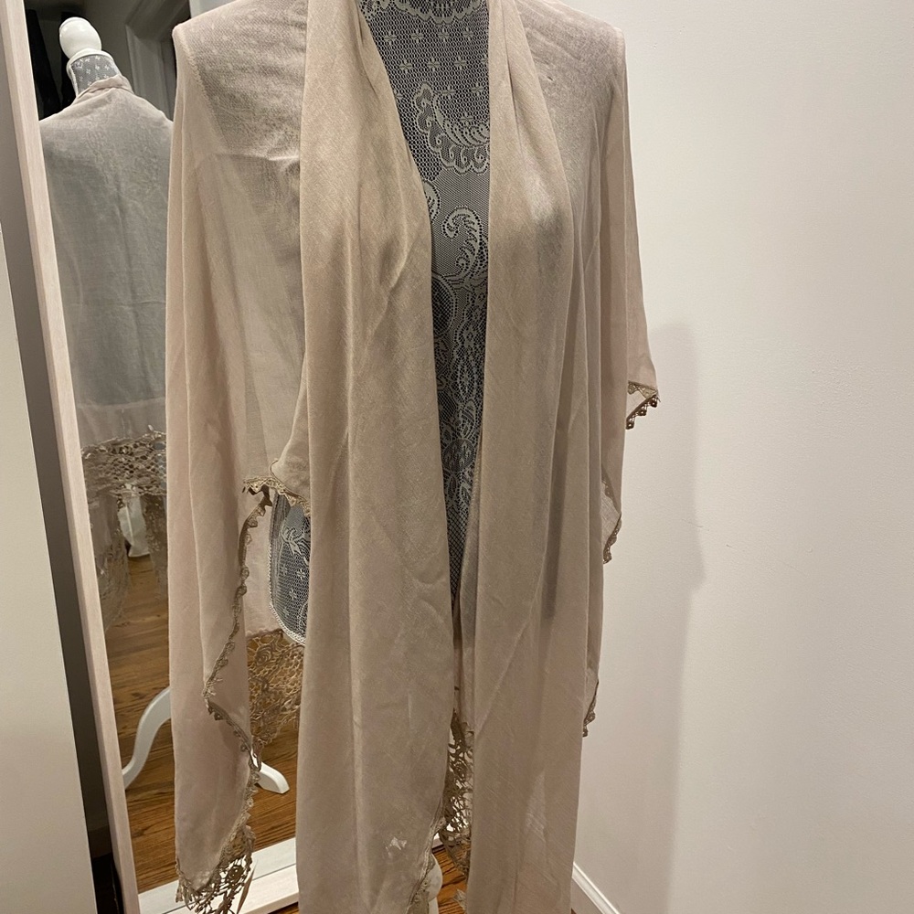 Crochet Trim Shawl